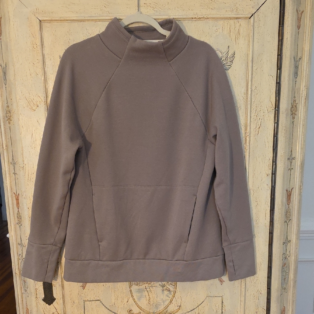 Fabletics Women's Cowl Neck Sweater in Taupe